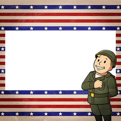 Звездно-полосатая рамка для фоторежима