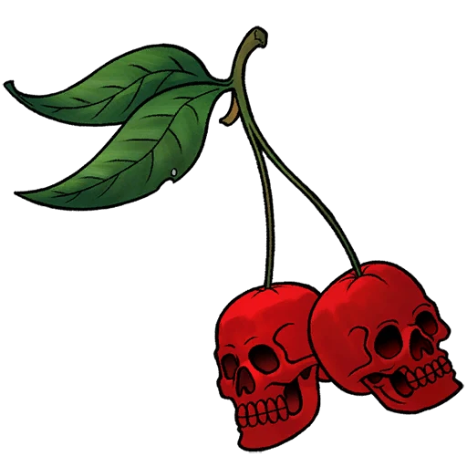 Татуировка "Черепа-вишни"