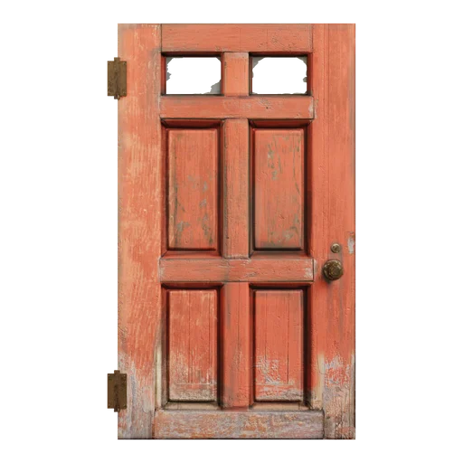 Окрашенная деревянная дверь