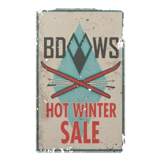 Плакат "Зимняя распродажа в BDWS"