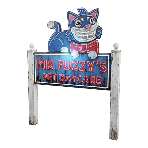 Mr. Fuzzy Pet Daycare Neon Sign